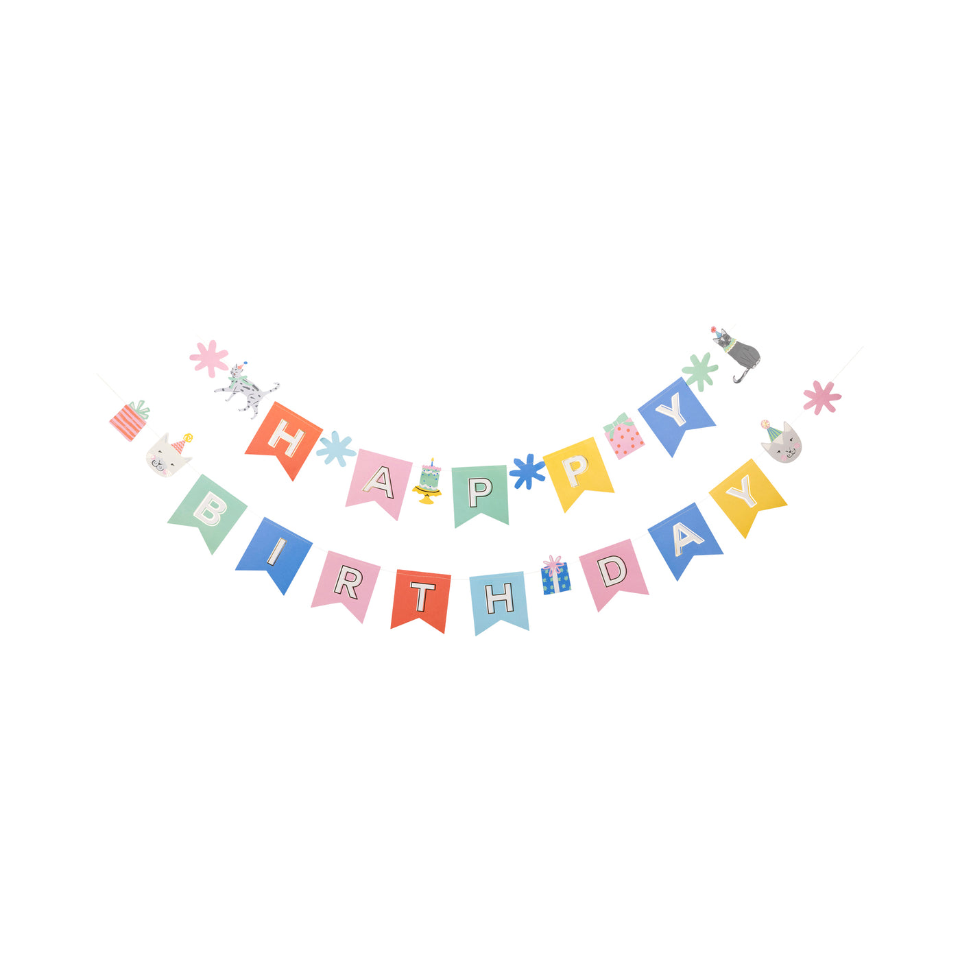 Happy Birthday Banner - Cat