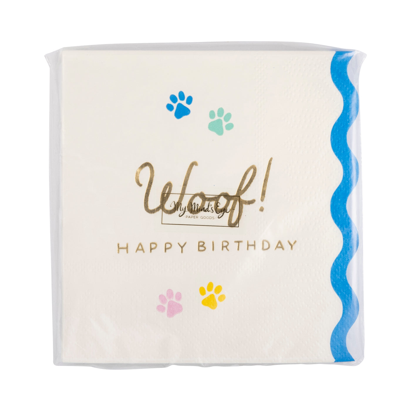 Woof Paw Print Cocktail Napkins