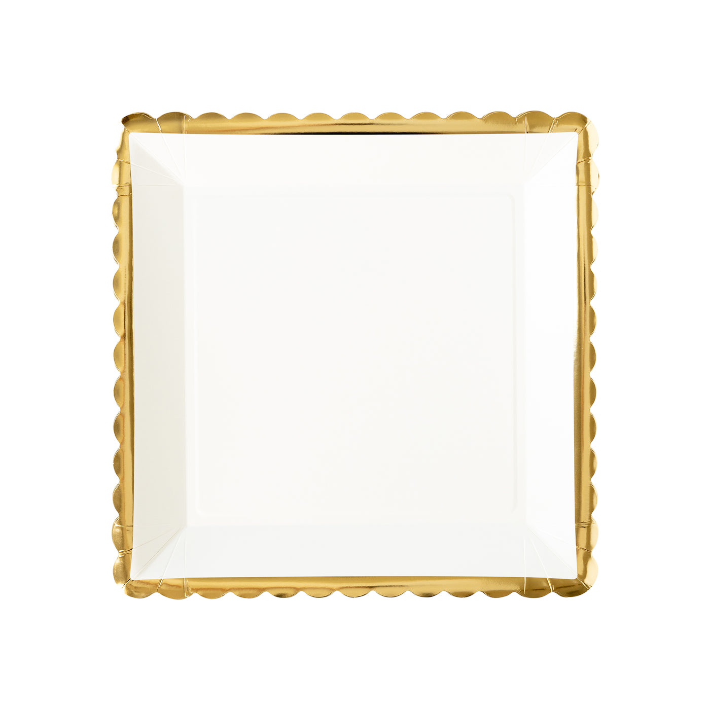 Gold Ruffle Edge Paper Plate - 12"