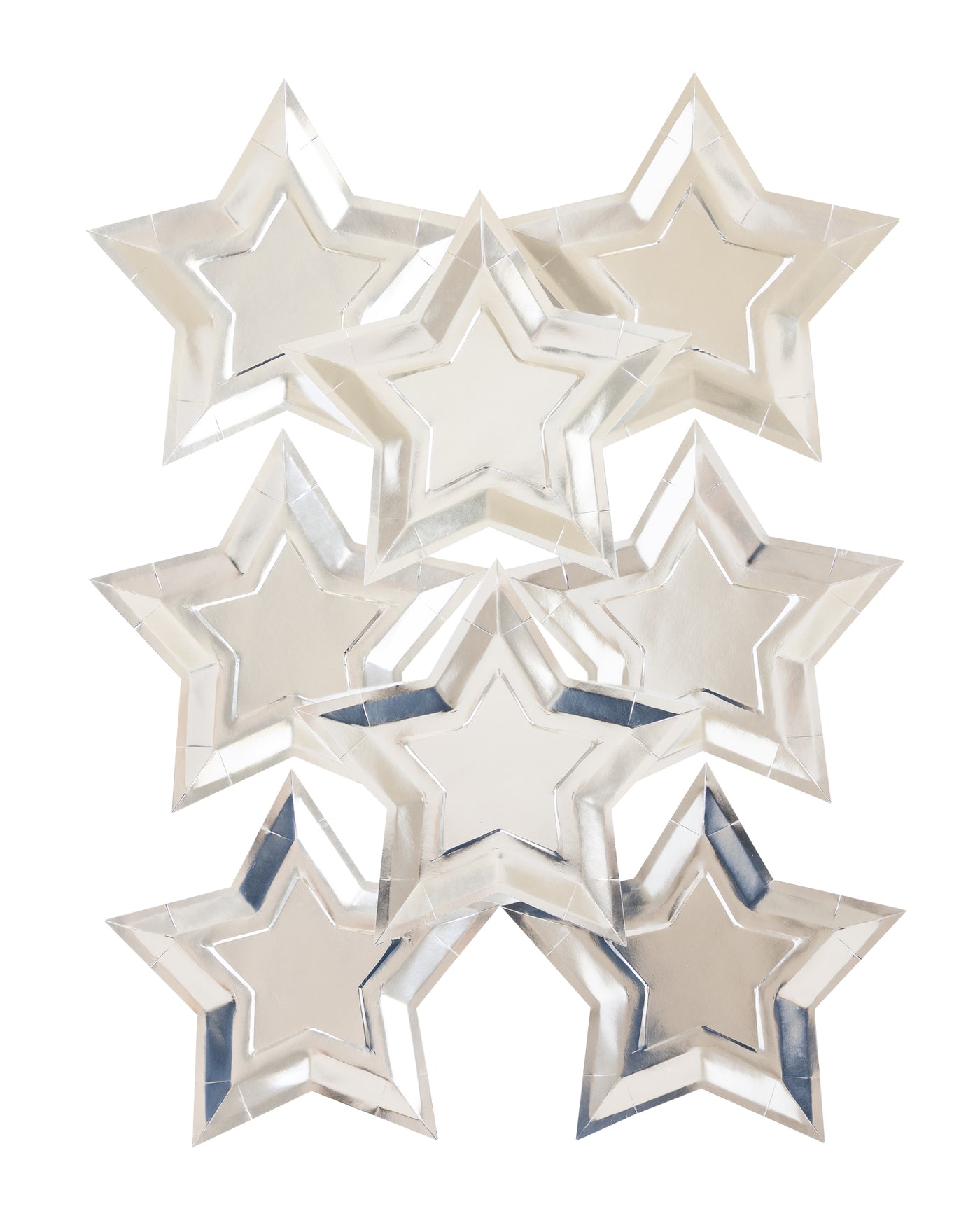 Silver Foil Star Shaped Plate
