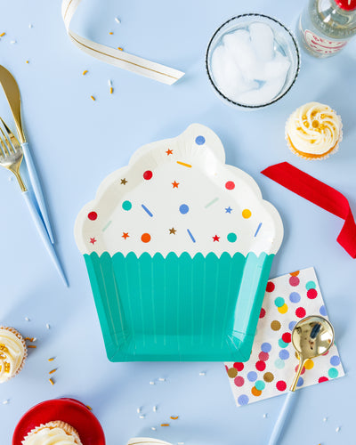 Birthday Cupcake Shaped Paper Plate