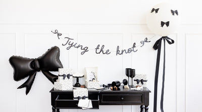 Tying the Knot Glitter Banner