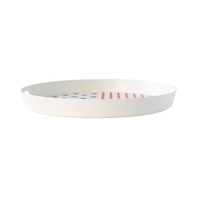 Stars and Stripes Reusable Bamboo Round Serving Tray