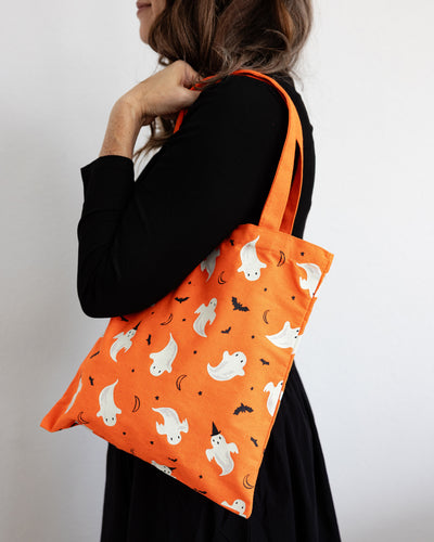 Orange Ghosts 12x12 inch Canvas Bag