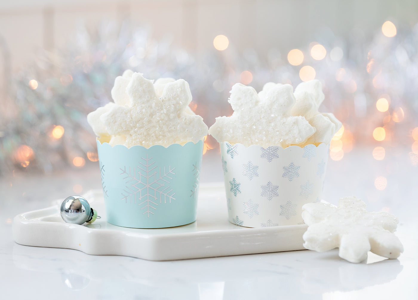 Holographic Snowflakes Food Cup (50 pcs)