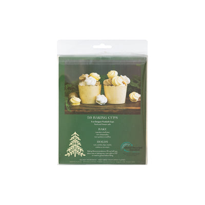 Foiled Cream Christmas Baking Cups (50 pcs)