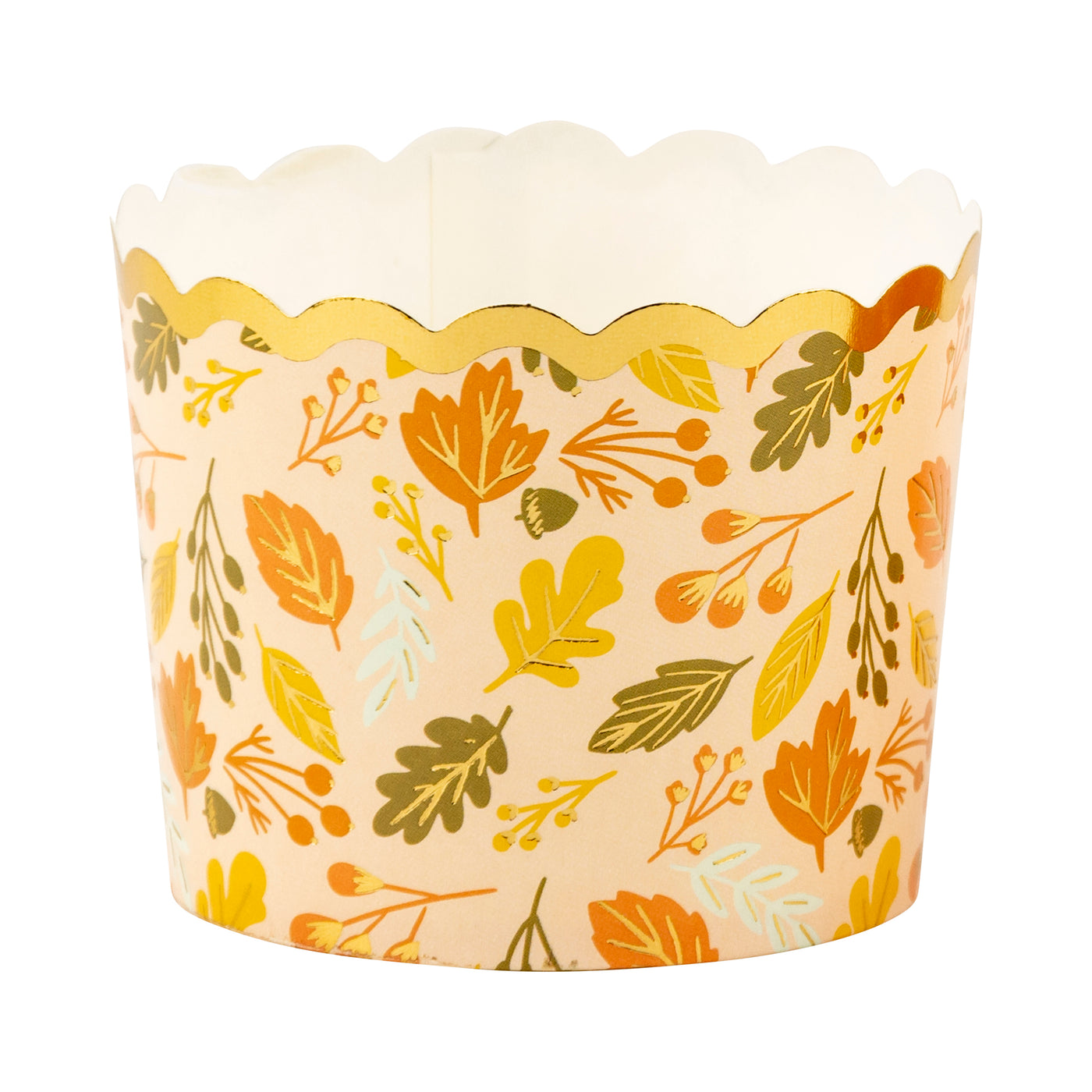 Foiled Fall Foliage with Pumpkins 5 oz Baking Cups