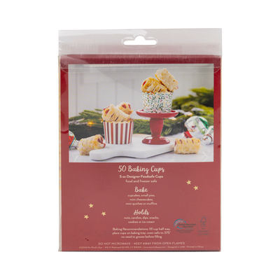 Gold Foil Star Floral and Stripe 5 oz Baking Cups