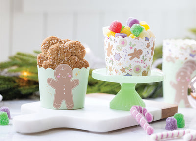 Gold Foil Gingerbread Man 5 oz Baking Cups