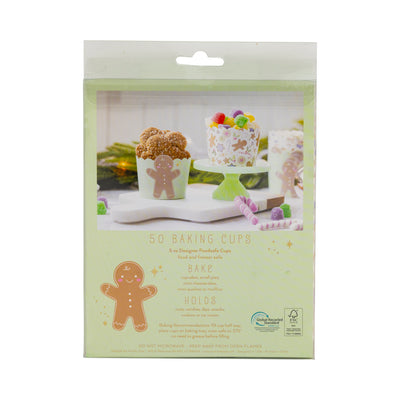 Gold Foil Gingerbread Man 5 oz Baking Cups