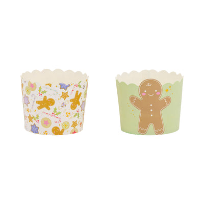 Gold Foil Gingerbread Man 5 oz Baking Cups