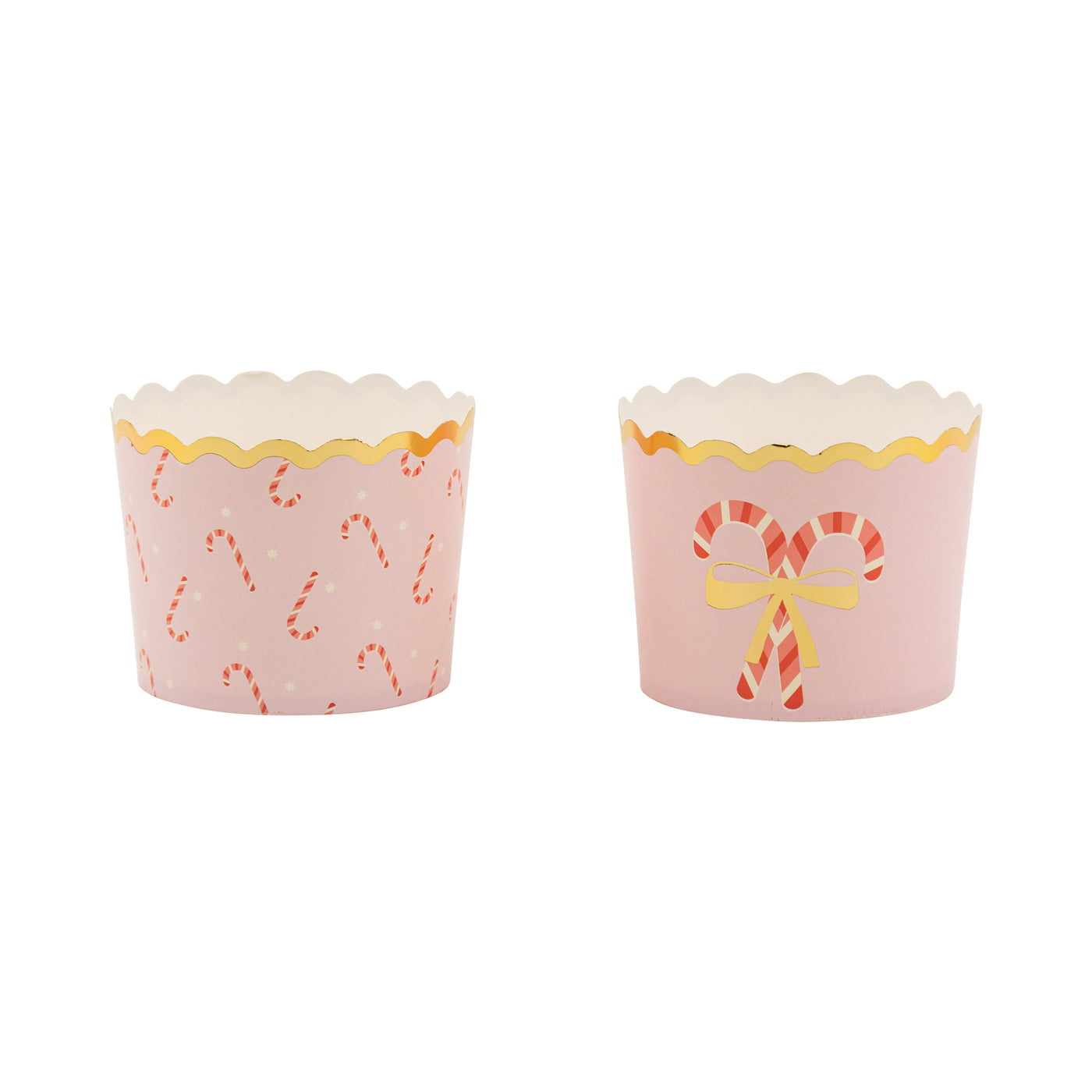 Foiled Pink Candy Cane Baking Cup 5 oz