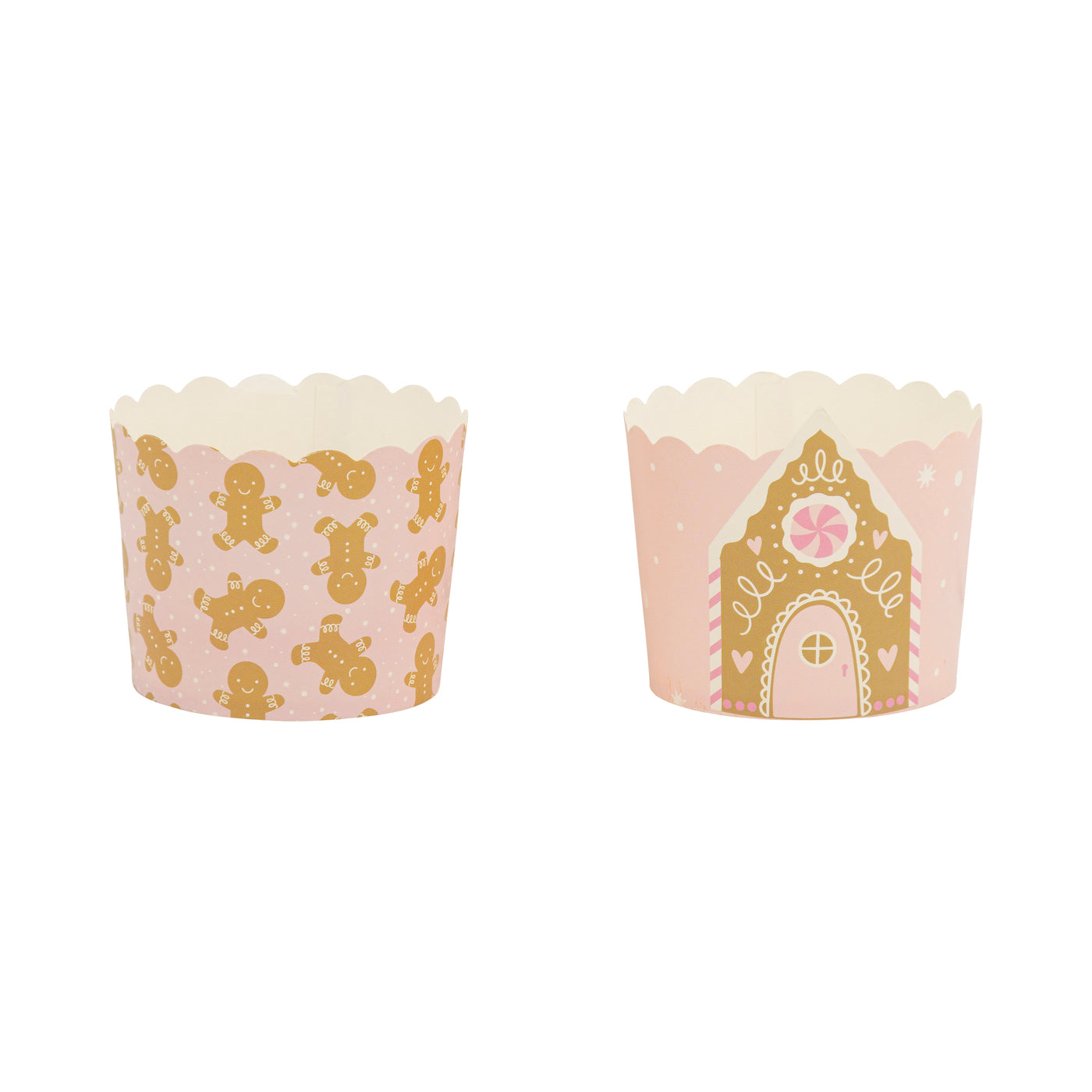 Pink Gingerbread House 5 oz Baking Cups