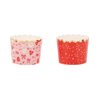 Foiled Valentine Icons 5 oz Baking Cups