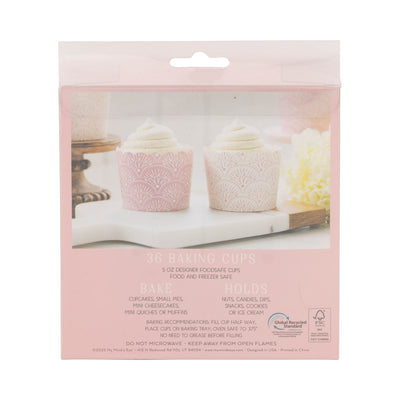 Pink Wave Pattern Baking Cup