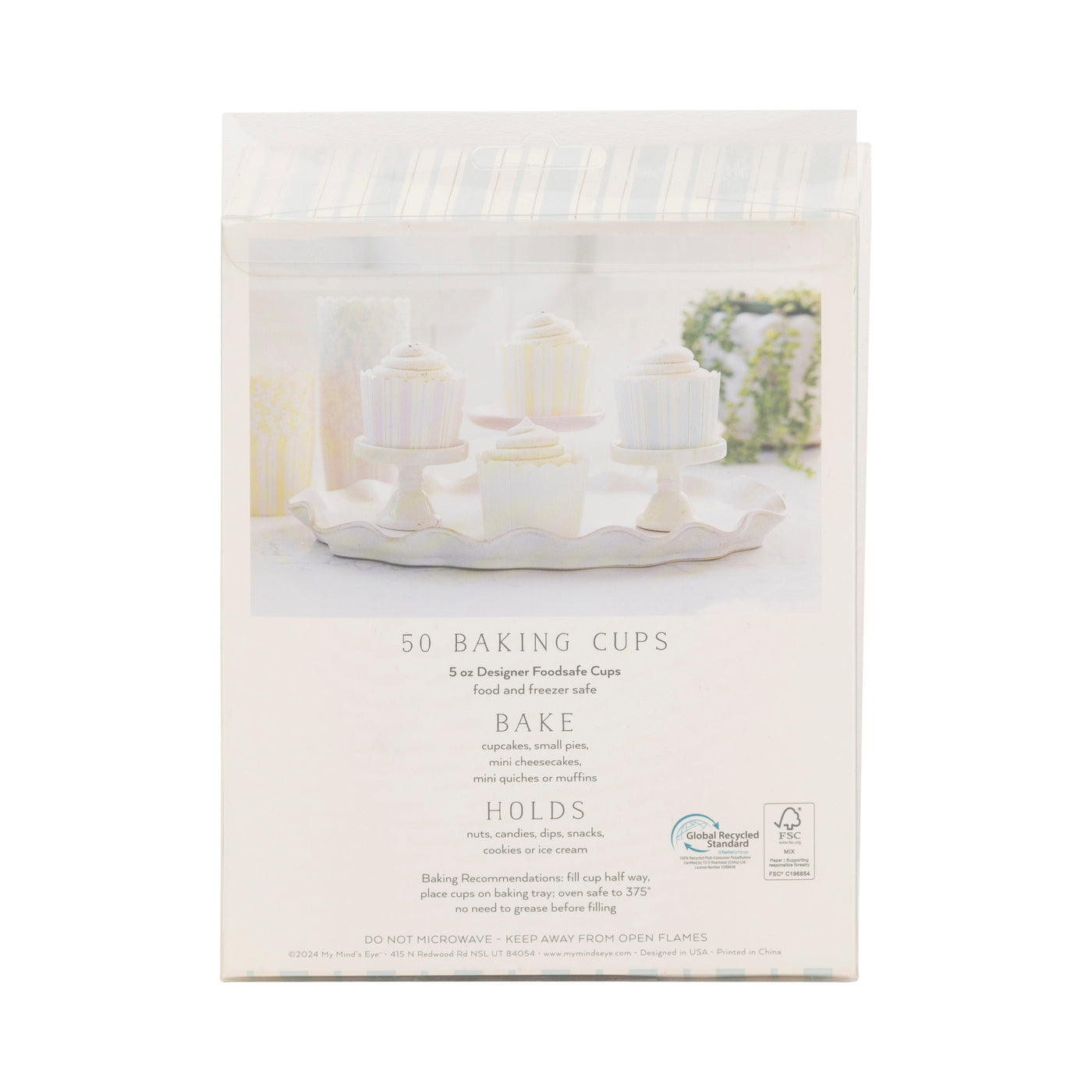 Foil Spring Pastel Stripe Baking Cup - 4 designs