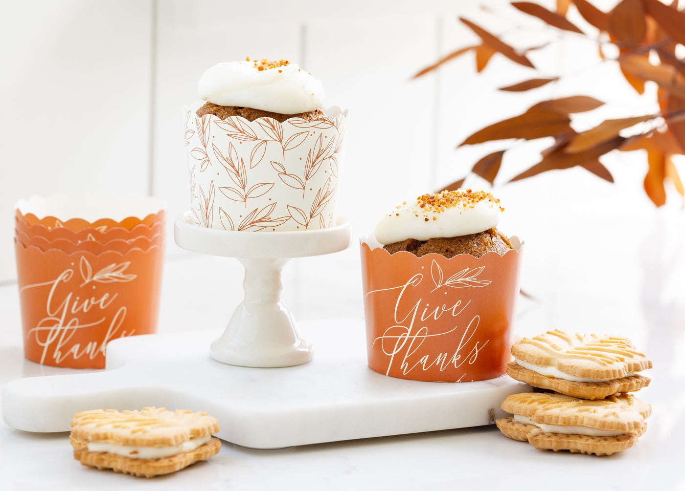 Give Thanks Foliage 5 oz Baking Cups
