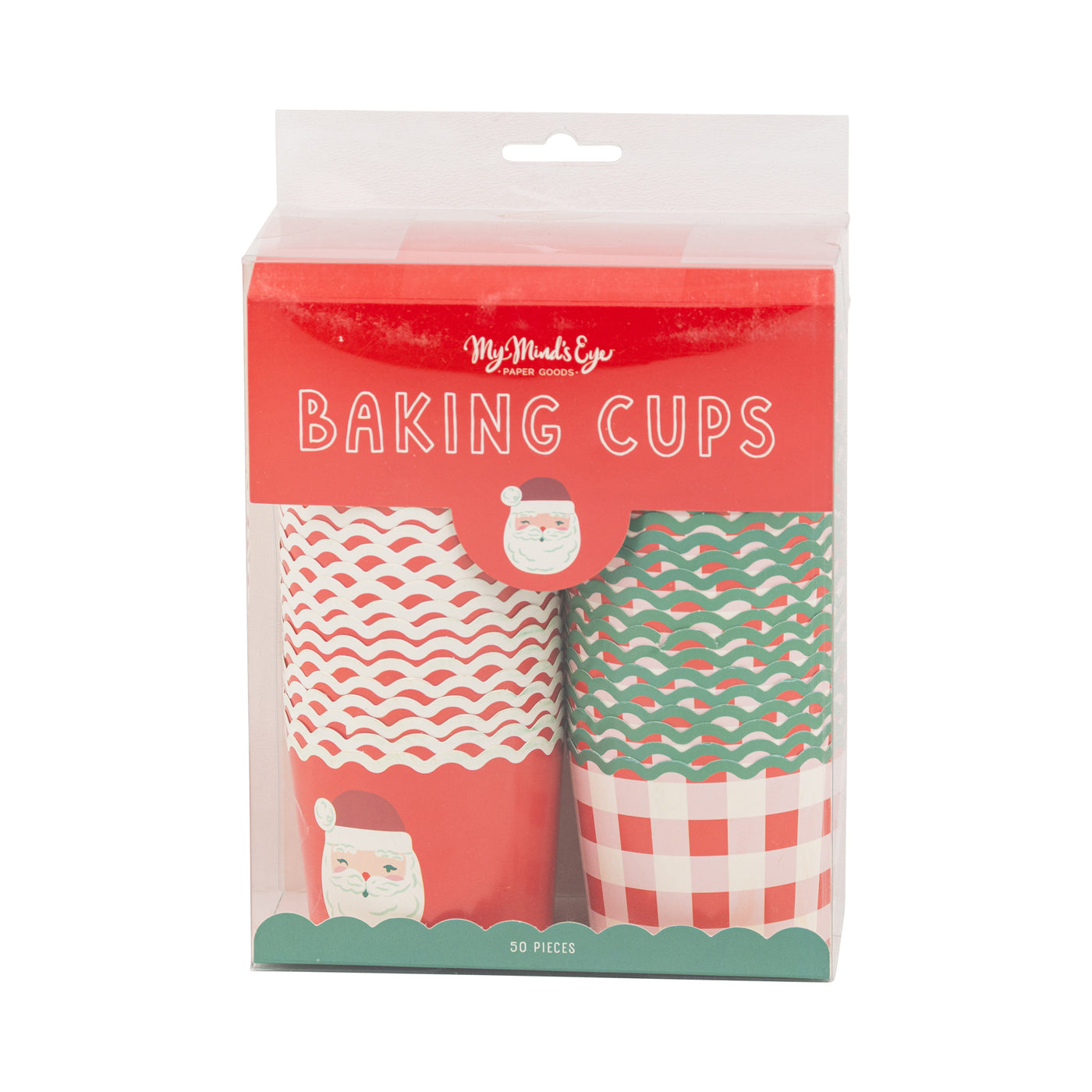 Santa Plaid 5 oz Baking Cups