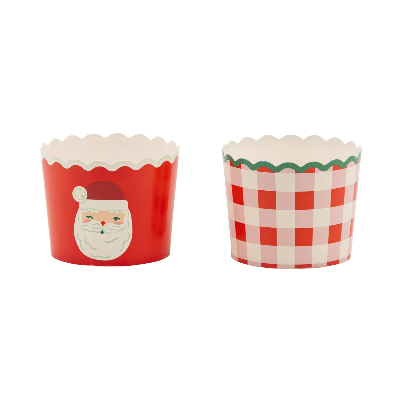 Santa Plaid 5 oz Baking Cups