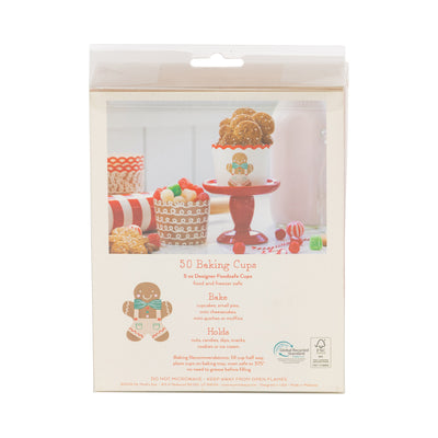 Happy Gingerbread Man 5 oz Baking Cups