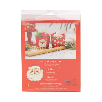 Foiled Retro Santa Scatter 5 oz Baking Cups