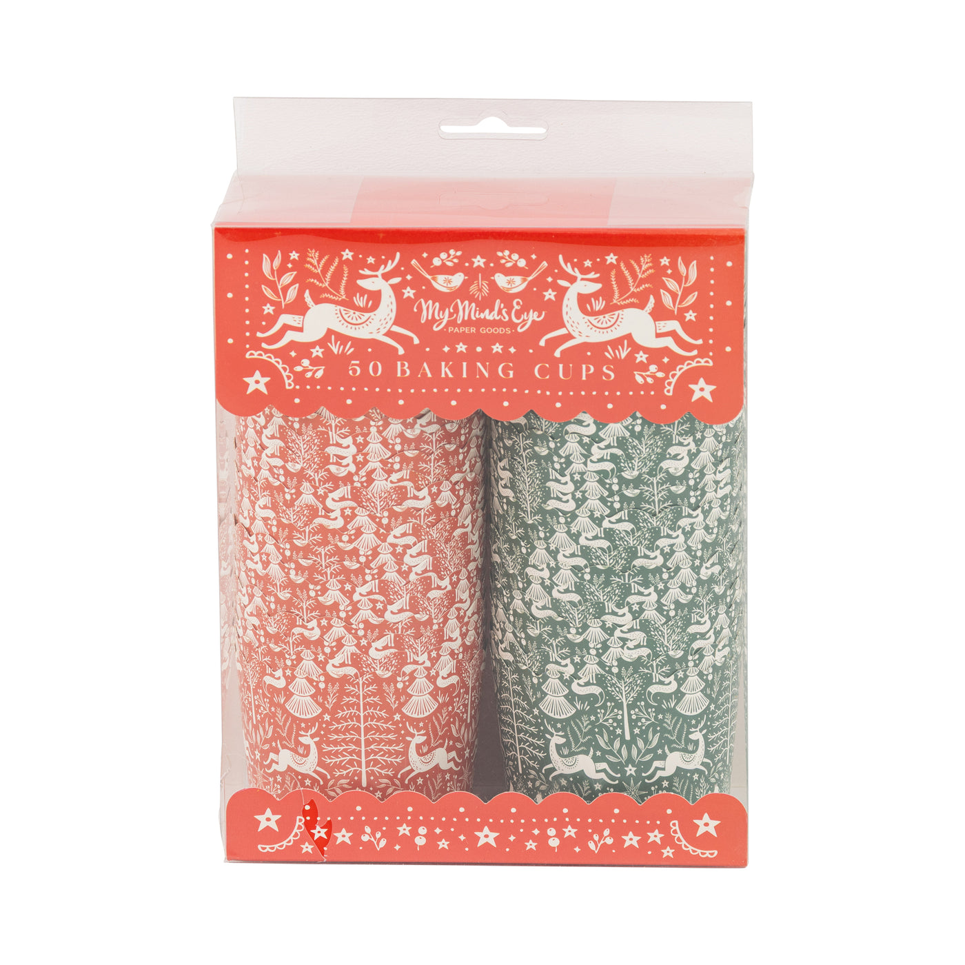 Nordic Red and Green 5 oz Baking Cups