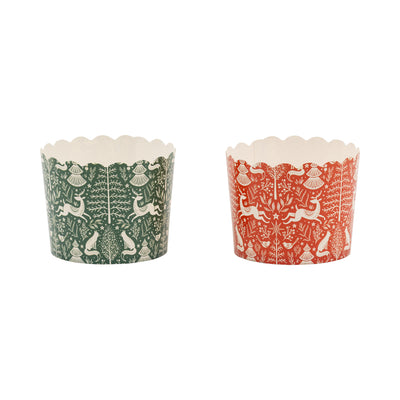 Nordic Red and Green 5 oz Baking Cups