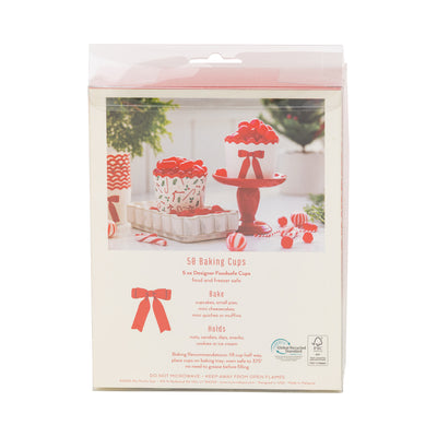 Red Christmas Bows 5 oz Baking Cups