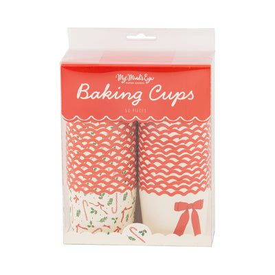 Red Christmas Bows 5 oz Baking Cups