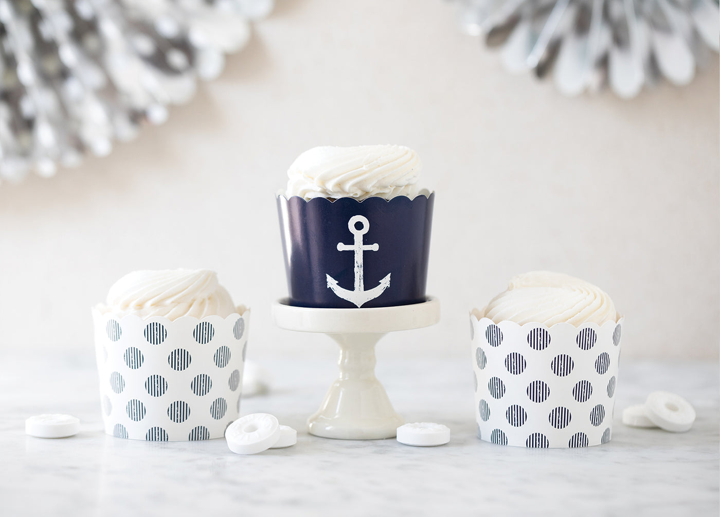 Nautical Dots Baking/Treat Cups
