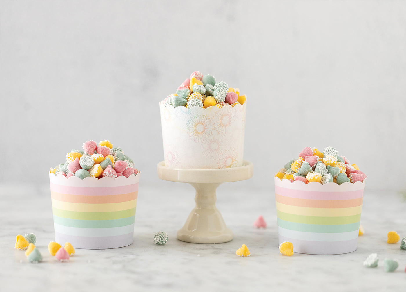 Rainbow Floral Baking/Treat Cups