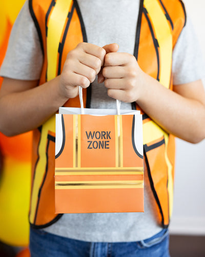 Construction Vest Treat Bag Set