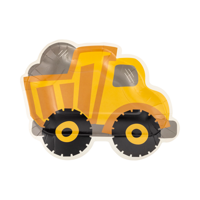 Construction Dump Truck Paper Plate