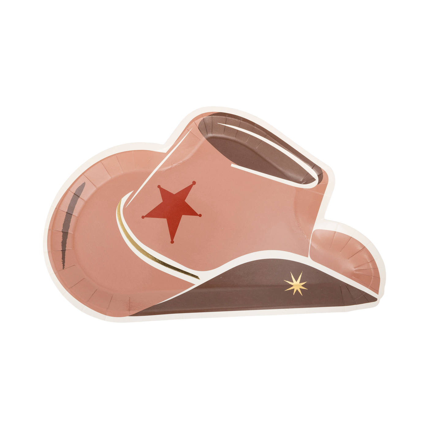 Cowboy Tan Hat Paper Plate