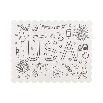 USA Coloring Activity Placemat (24 ct)
