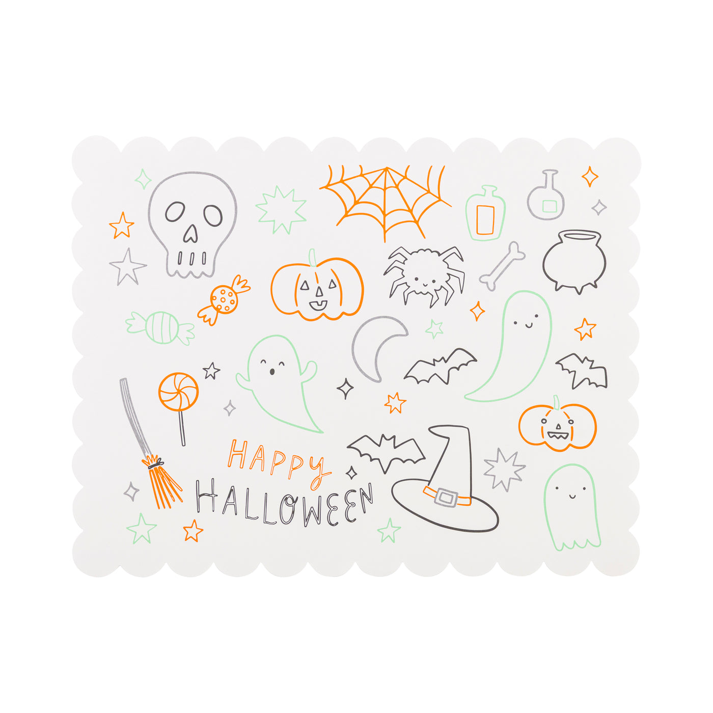 Halloween Coloring Activity Placemat
