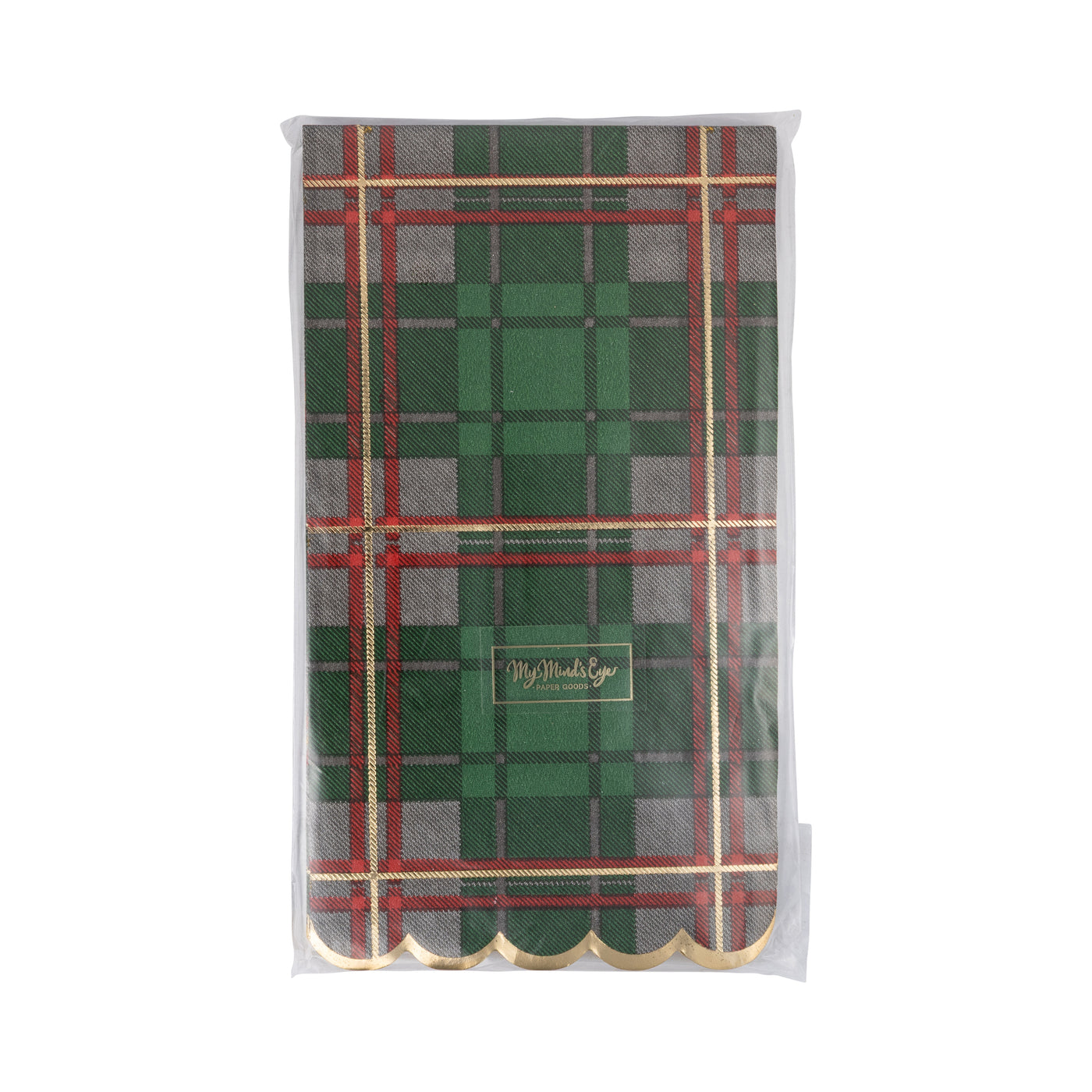 Green Christmas Plaid Dinner Napkin