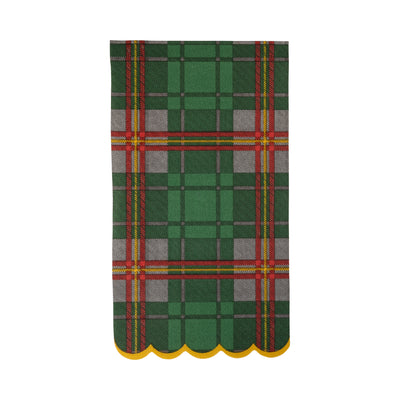 Green Christmas Plaid Dinner Napkin
