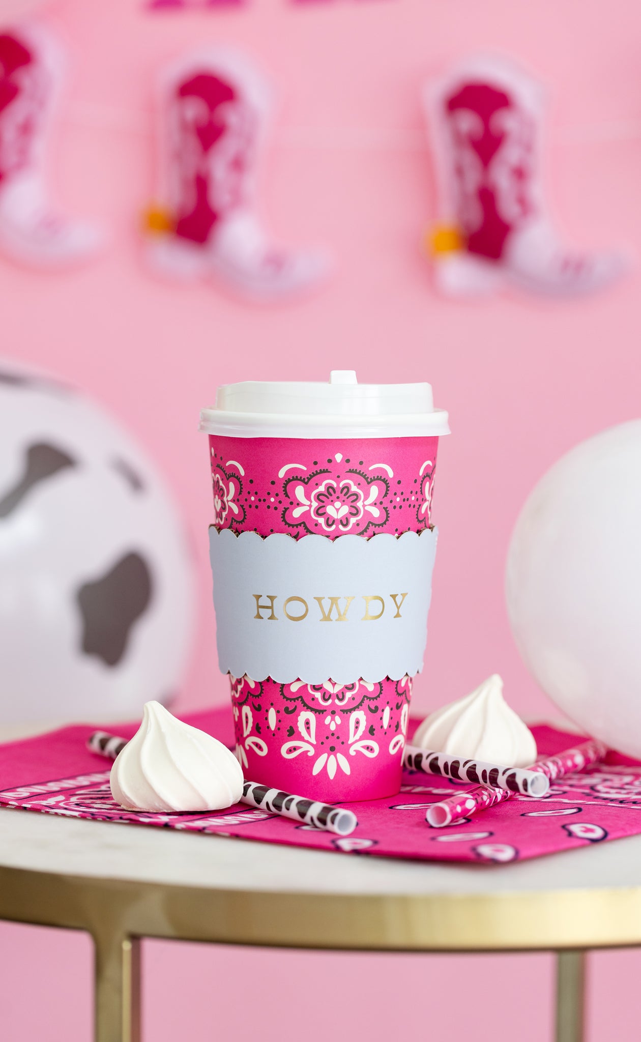 Cowgirl Pink Bandana To Go Cups