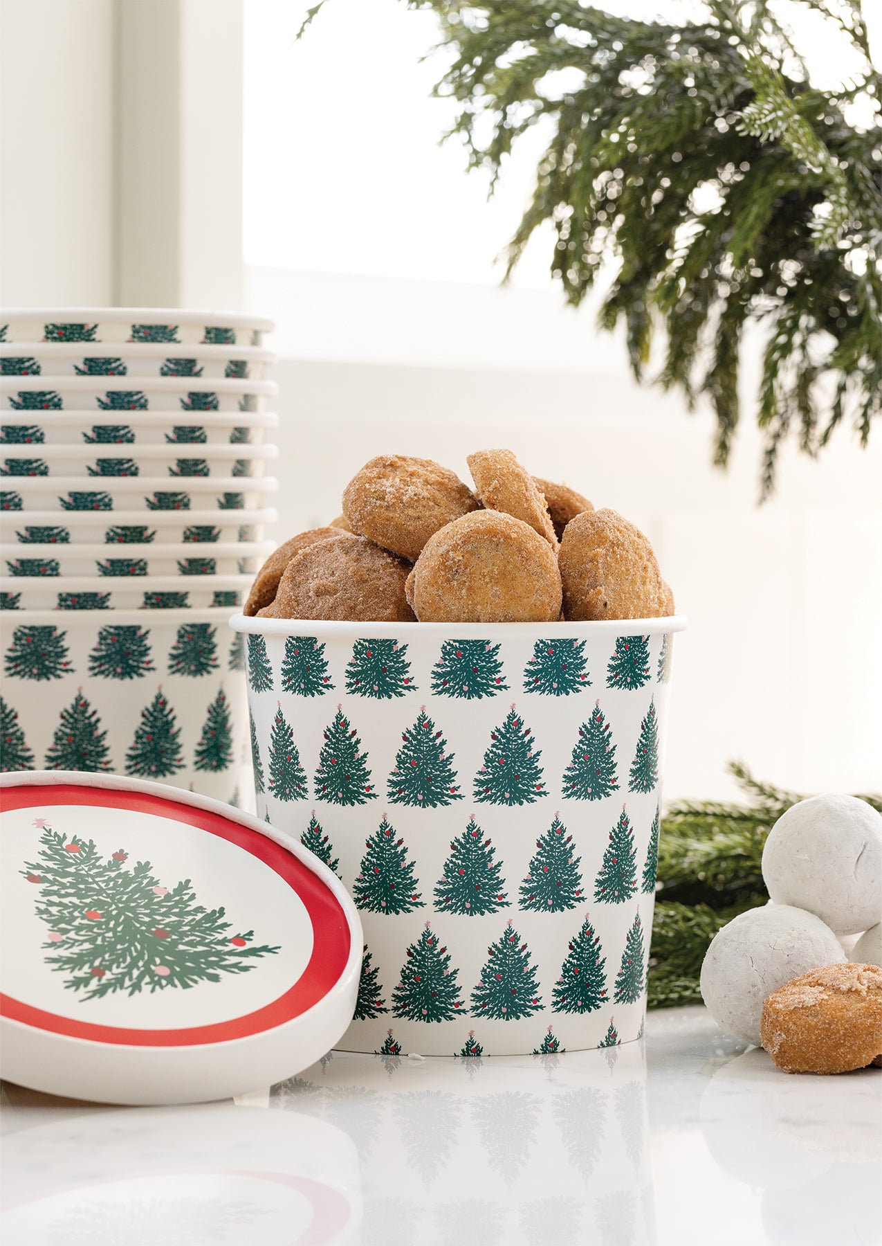 Christmas Tree Pattern Take Out Treat Cups