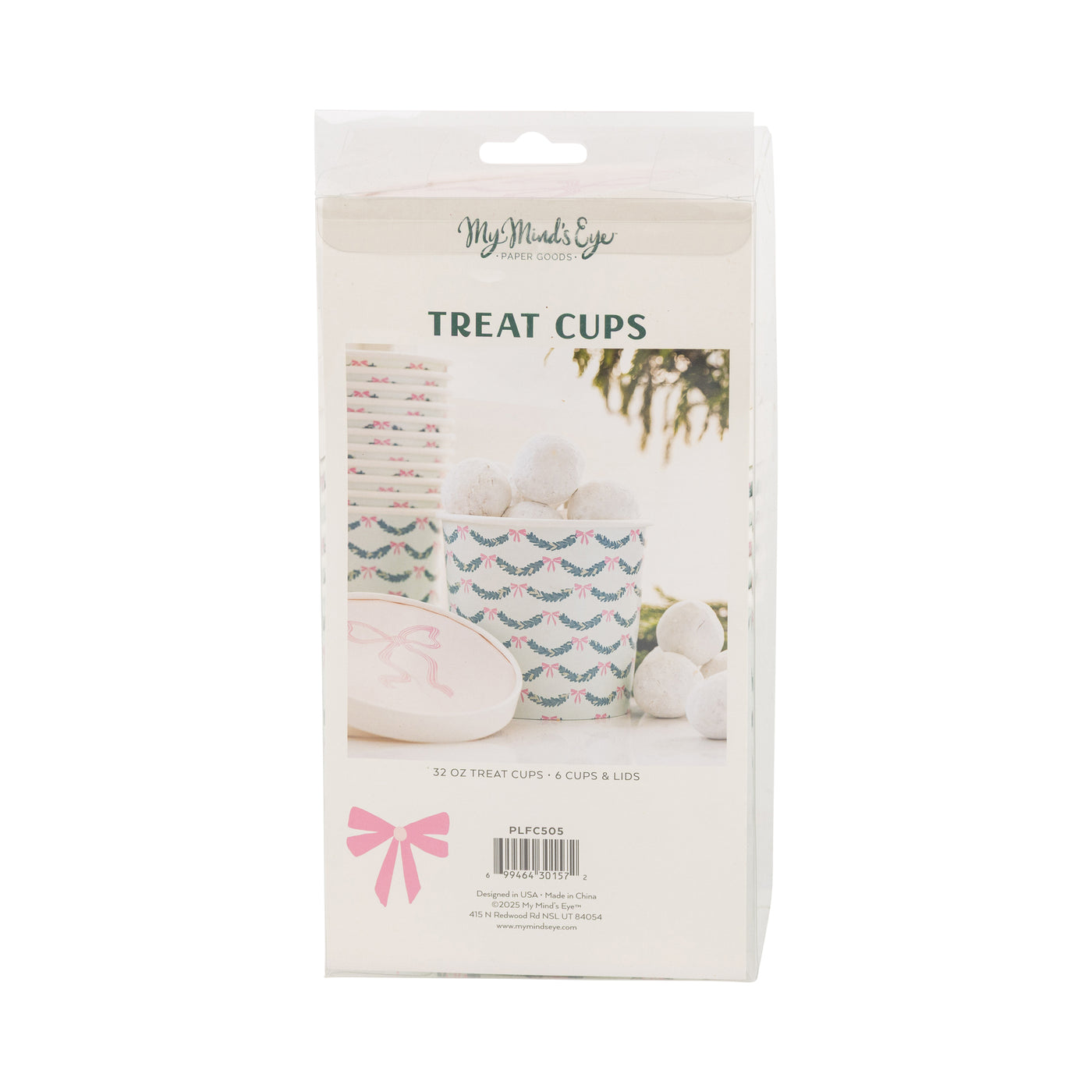 Pink Bow Take Out Treat Cups