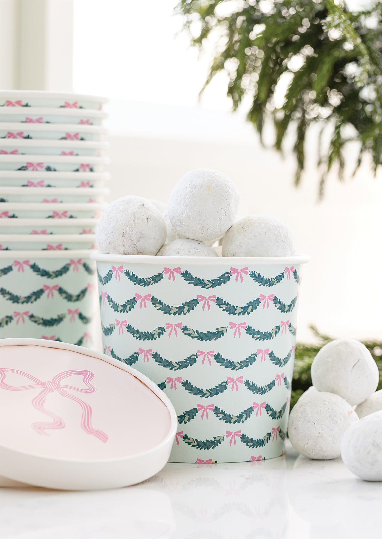 Pink Bow Take Out Treat Cups