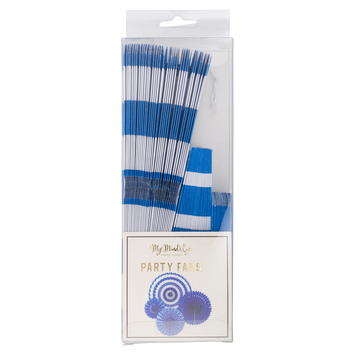 Blue and White Party Fan Set