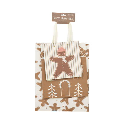Gingerbread Christmas Gift Bag Set