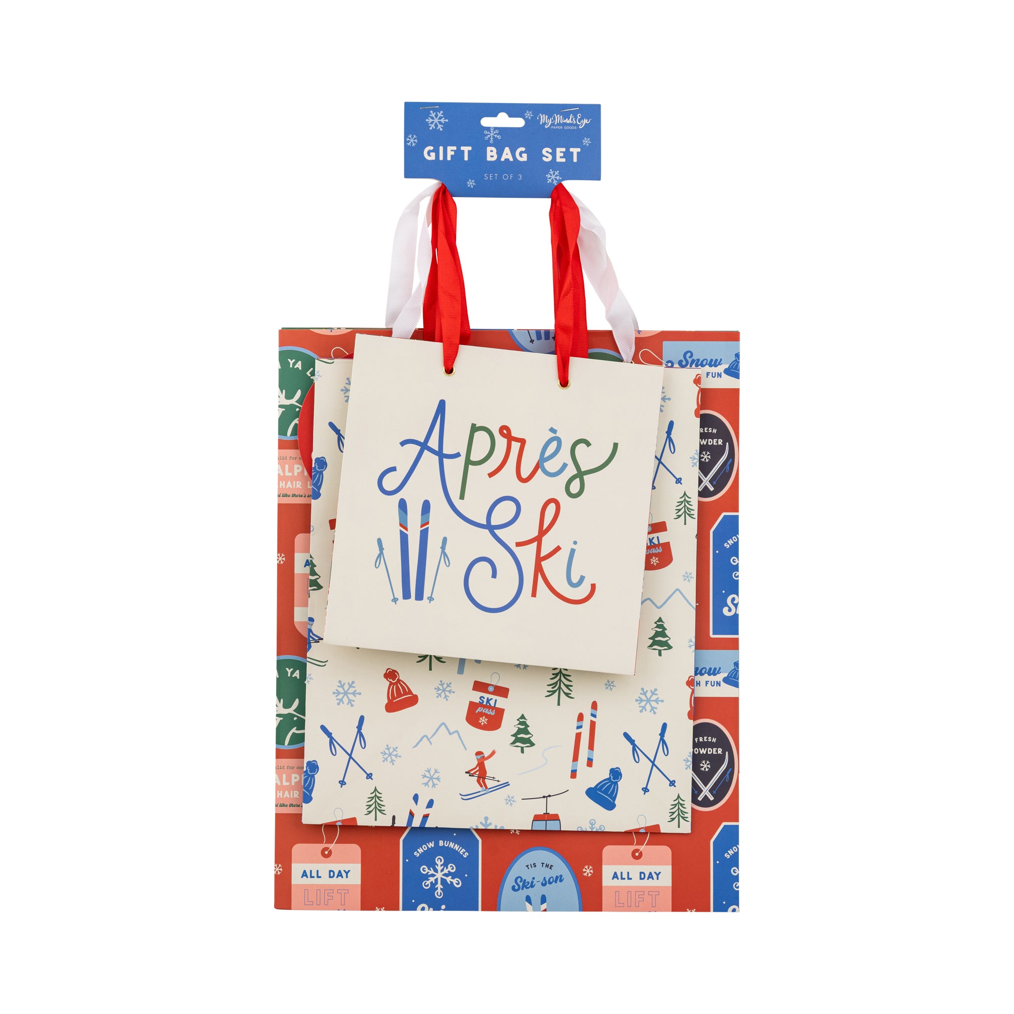 Apres Ski Christmas Gift Bag Set.