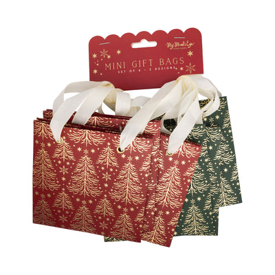 Gold Tree Christmas Gift Bag Set
