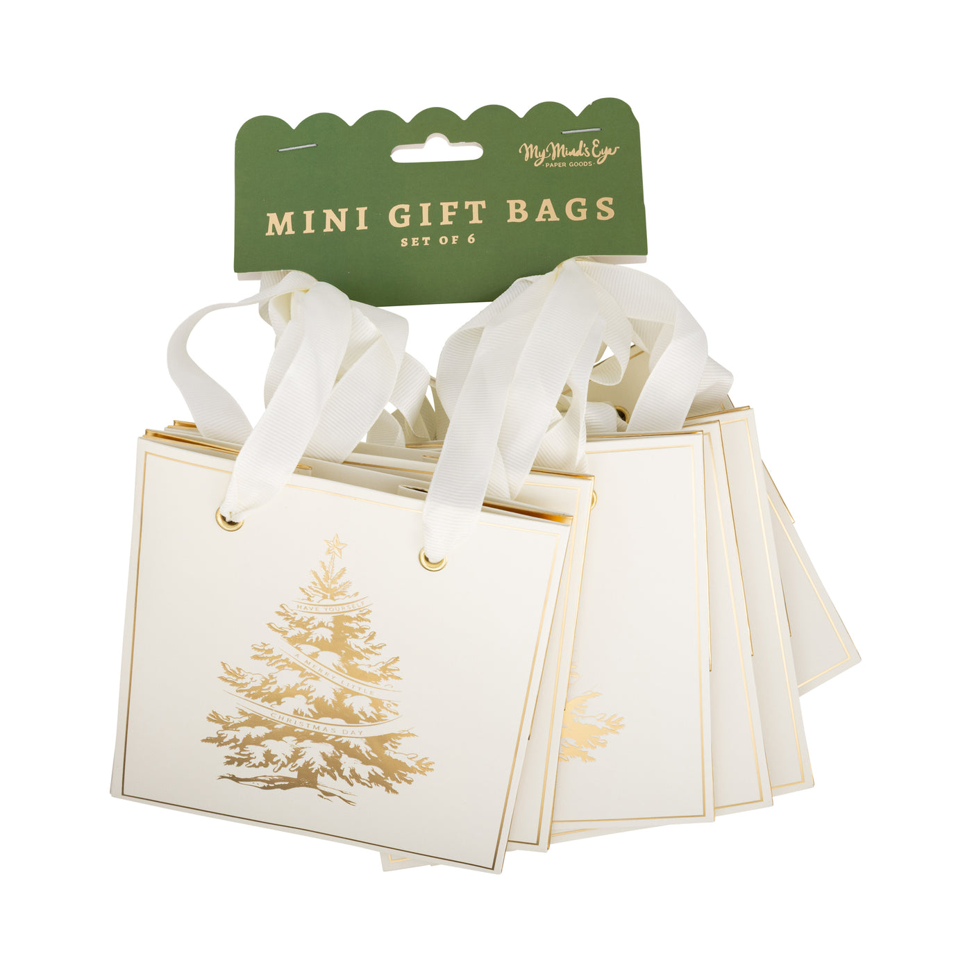 Gold Tree Gift Bag Set