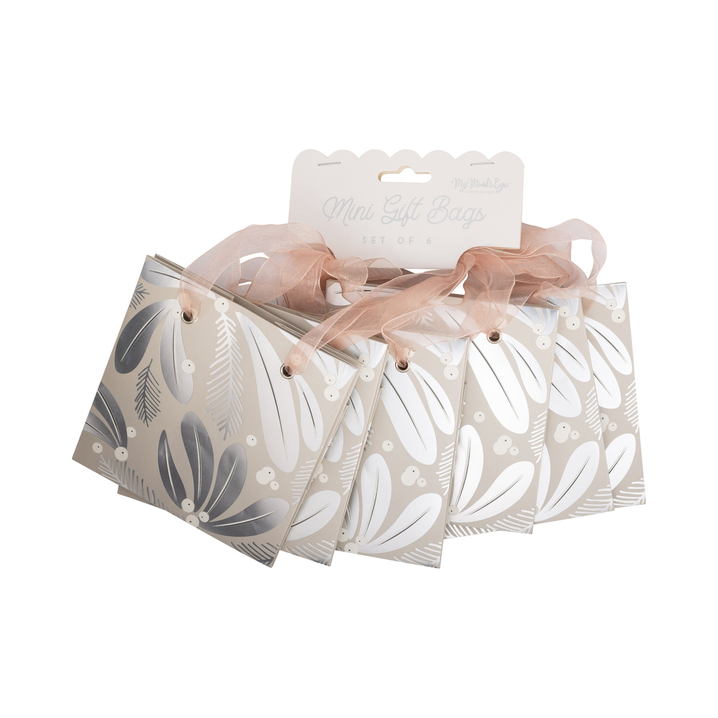 Floral Christmas Gift Bag Set