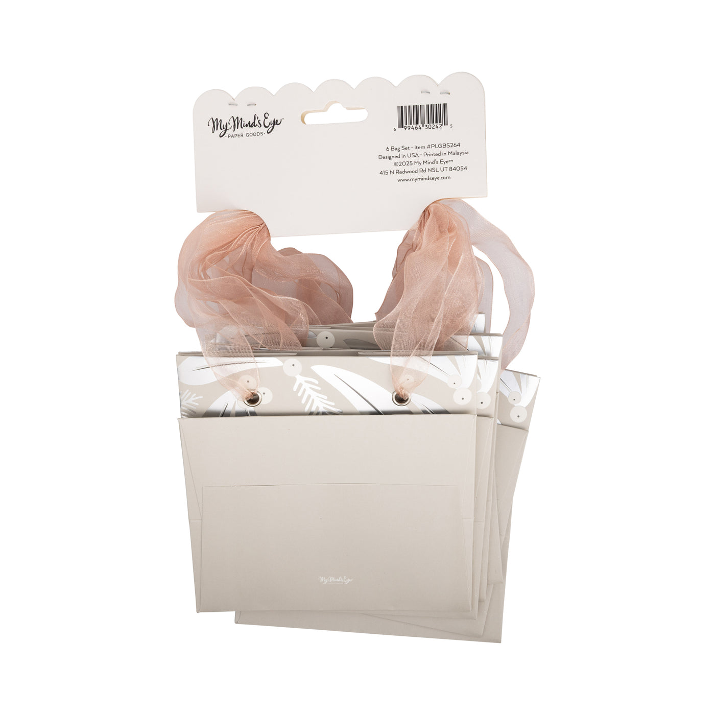 Floral Christmas Gift Bag Set