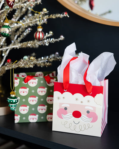 Santa Face Gift Bag Set